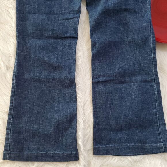 Lee Slender Secret Jeans Size 14S Velour Pockets Lower Waist Boot Cut Stretch - Picture 12 of 12